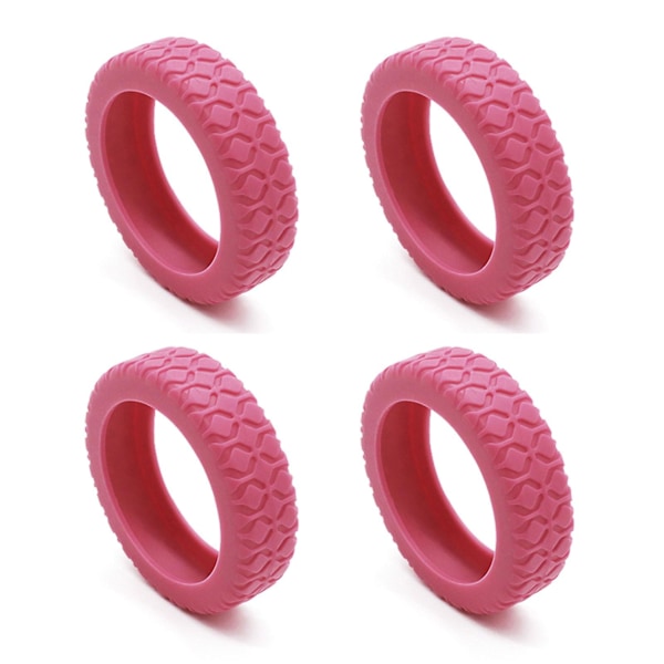 Matkalaukkujen pyöränsuojukset Silikoniset äänettömät suojukset useimpien 8 pyörivän pyörän matkalaukkuihin pink 4pcs