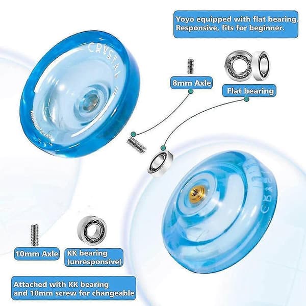 K2 Plus Crystal Responsive Yoyo, Dual Purpose Yo-yo med erstatning ikke-responsiv for viderekomne