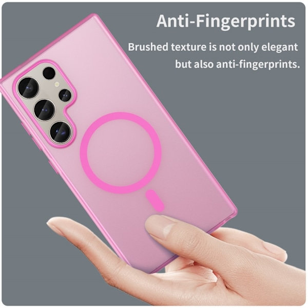 Samsung Galaxy S23 Ultra -kotelo MagSafe Slim Matt Pink