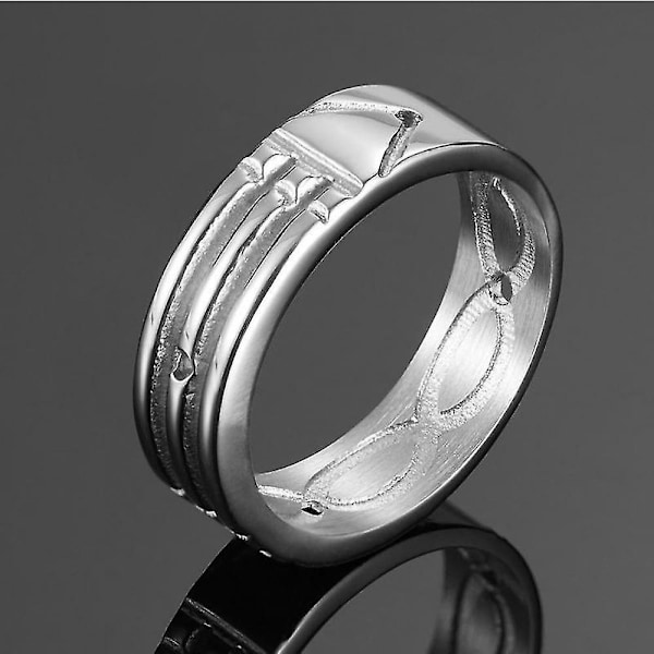 Unisex Atlantis Ringe i Rustfrit Stål, Sølvguld Farver til Kvinder og Mænd LWC
