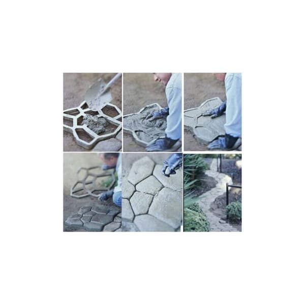 Uregelmæssig form til 43 x 43 cm betonfliser til stier, plastfliser, indkørsler, haver, terrasser, Pathmate Stone