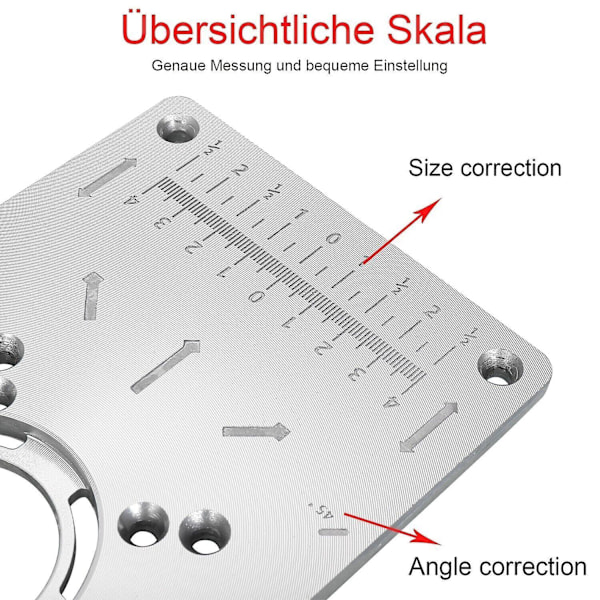 Monteringsplatta insatsplatta för Makita RT0700C fräsbord 235mm