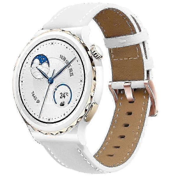 Ekte kuskinnrem for Garmin Venu Sq 2 20mm Rosegullspenne White