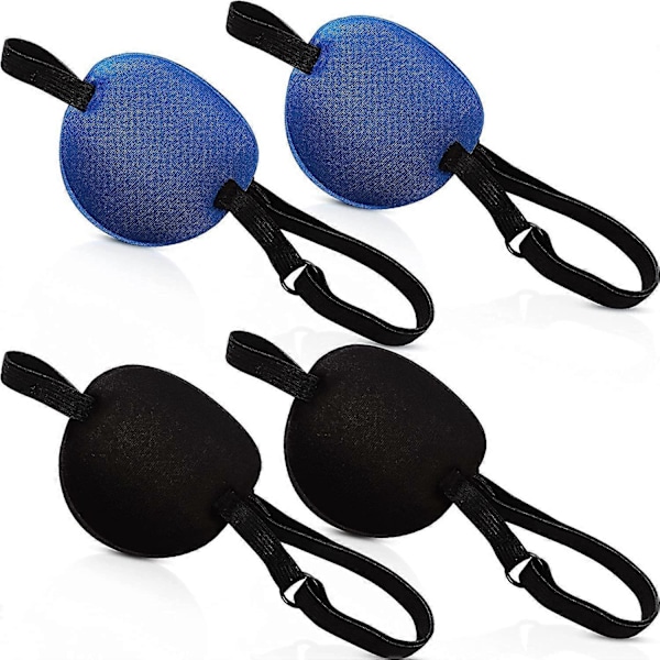 2-pack Ögonlapp Mjuk Justerbar Amblyopi Skelögonslapp För Vänster Eller Höger Öga Child Size Grey
