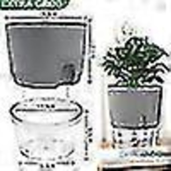 Örtkruka Kit Set Ill -ing Set Om 3 Ört En För Kitet, 18.2x 11x 15.3 Cm, För Kit Örter, Grå