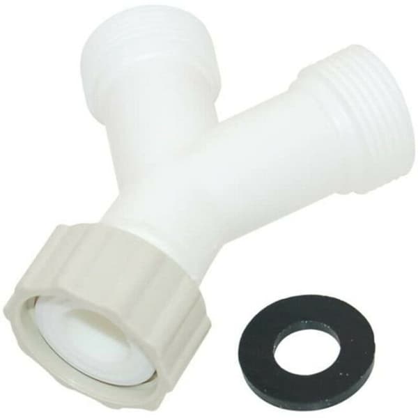 Dobbel Y-kobling - Universalsplitter - 2-veis - For tilførselsslange til vaskemaskin/oppvaskmaskin