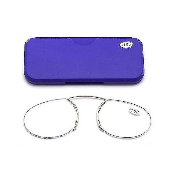 Nenälasit pince-nez -lukulasit klipsillä, vaahtomuovisuurennuslasi, miesten lasit, pyöreät Black -2