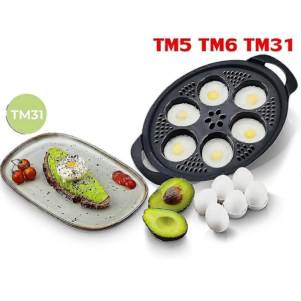 För Tm5 Tm6 Tm31 Ny 6 I 1 Ägg Ångkokare Bricka Livsmedelskvalitet Pp, 6 Ägg Ångkokare