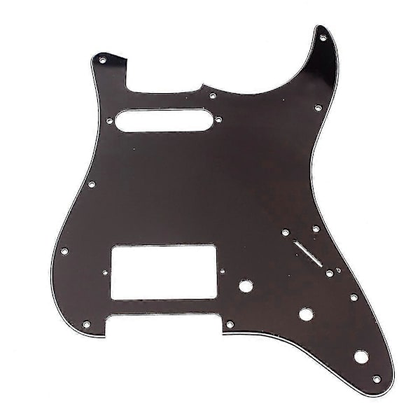 Gitarr Pickguard Scratch Plate för Strat Delar HS Enstaka Humbucker 3Ply Svart