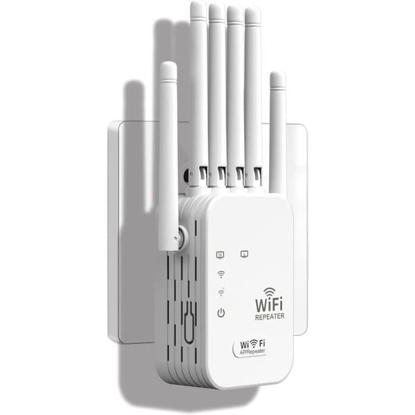 1200 Mbps WiFi-repeater - 6 antenner - 2 Ethernet-porter - AP-ruter-modus - Hjemmekontor
