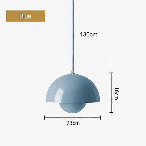 Modern Blomkruka Pendellampa Halvcirkelformad Restaurang Hängande Taklampa Inomhus Vardagsrum Bar Köksö Lampor Cool White 6000K Blue