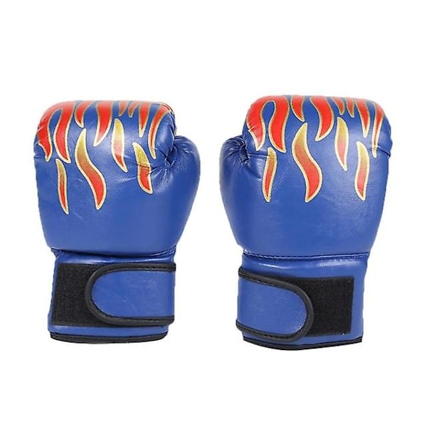 1 Par Professionelle Boksetræningshandsker PU Læder Børn Åndbar Muay Thai Sparring Pu Blue