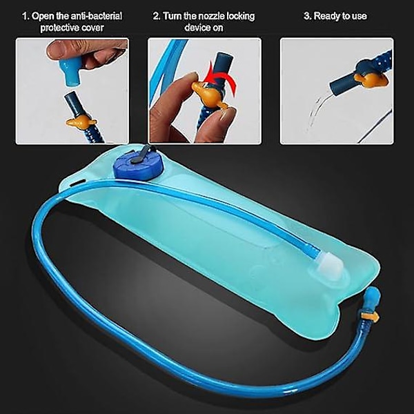 2L Hydration Bladder för Cykling Vandring, Läckagesäker Resevattenbehållare Vattenförvaringsblåsa med Isolerad Slang