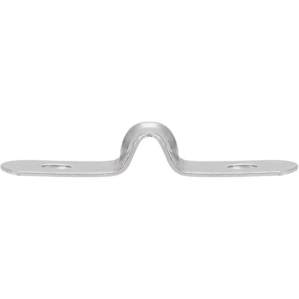 Förpackning med 45 slangklämmor för 5 mm rör, rörfixering, styv 2-håls klämma, styv trådnätsfixering av 201 rostfritt stål, staketfixering (silver)