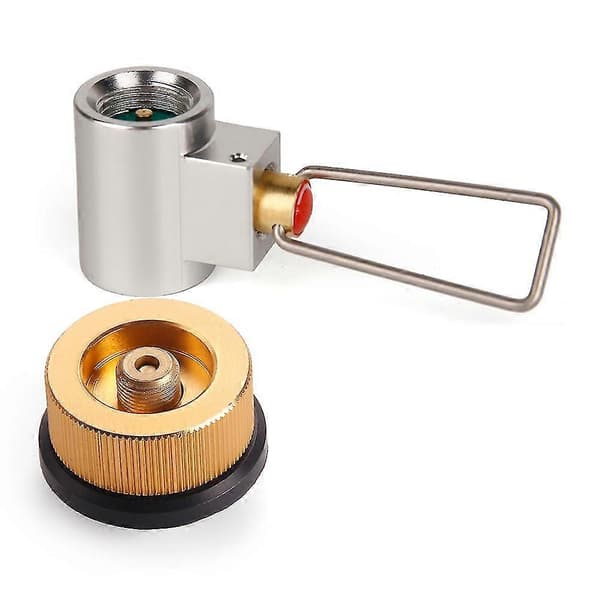 Påfyllningsadapter för gasbehållare Platt Gastank Gasadapter Extra Behållarventiladapter Camping Gasomvandlare Adapter and Refill Shifter