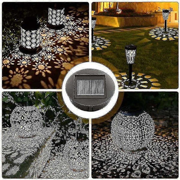 Varapakkauksen aurinkovalot LED-lampuilla, vara-aurinkokennovalot, LED-aurinkopaneelilyhdyn kansi Qyroa-ulkokäyttöön ripustettavaan puutarhalyhtyyn Edi