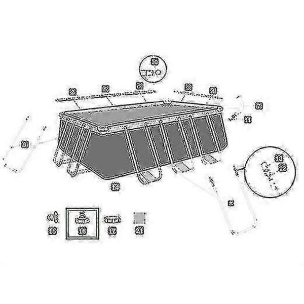 Bestway P6H1419 UIMALIITIN Uima-altaan Lisätarvikkeet Osat Varaosat 32 mm