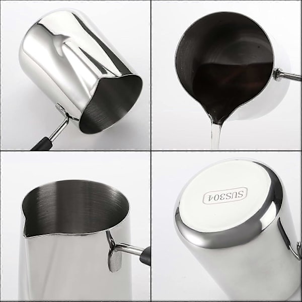 Mjölk Smör Värmare Kastrull, 1000ml Turkisk Kaffekanna, Stor Spis Smältande Kokande Kastrull med Pip, Cezve Ibrik Briki Grekisk Arabisk Kaffebryggare