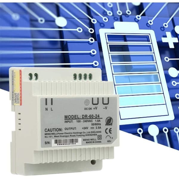 DR-60-24 60W 24V Enkel DIN-skena AC/DC-kopplingsströmförsörjning