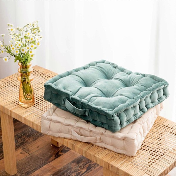 Tykt gulvpude med håndtag gulvpude sæde sofa tatami måtte D