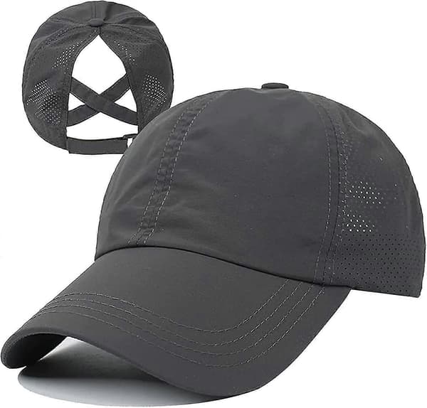 Baseballcaps med hestehalehull Dark Grey