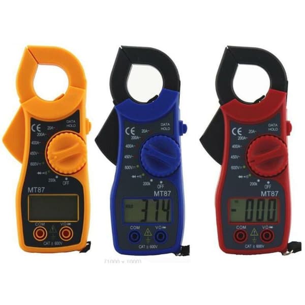MT-87 Multimeter Strøm- og Spændingstangmeter Modstands- og Spændingsmåling MT87 Strømtang Digitalt Meter Strømtang Rød