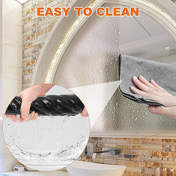 Paksuuntunut Magic Cleaning Cloth, Mikrokuitu Lasinpuhdistusliinat, Uusiokäyttöiset Puhdistusliinat 10Pcs 20 x 30 cm