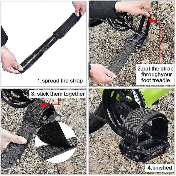 2 stk. Cykel Pedal Stropper Pedal Tåclips Stropper Tape Til Fixed Gear Cykel