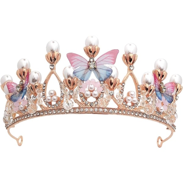 Børnekroner Hovedbeklædning Prinsesse Pige Krone Krystal Blomst Børn Stor Hårbånd Børn Baby Fødselsdag Brude Hårtilbehør