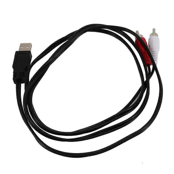 1,5 m USB A -uros - 2x RCA Phono AV -kaapeli TV Aux -audio-videoadapteri