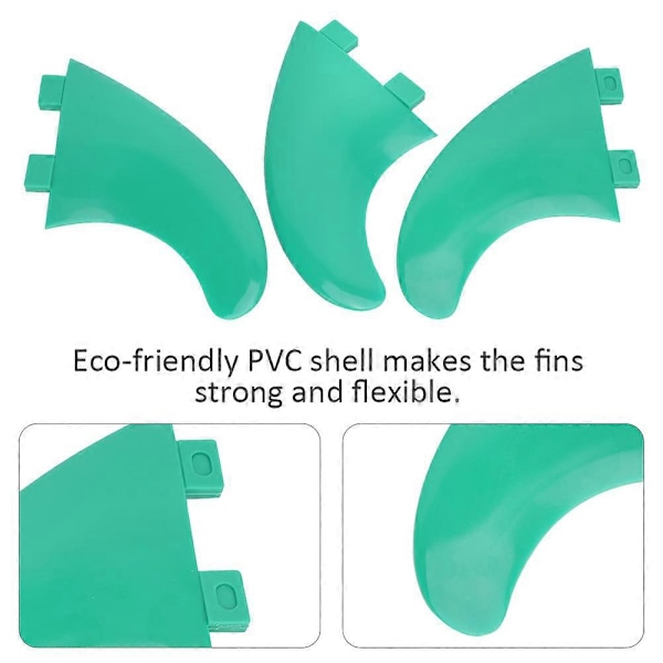 3kpl FCS G5 Surfboard Tail Fin Vasen Keskiosa Oikea Surffausvarusteet Longboard Shortboardille Green