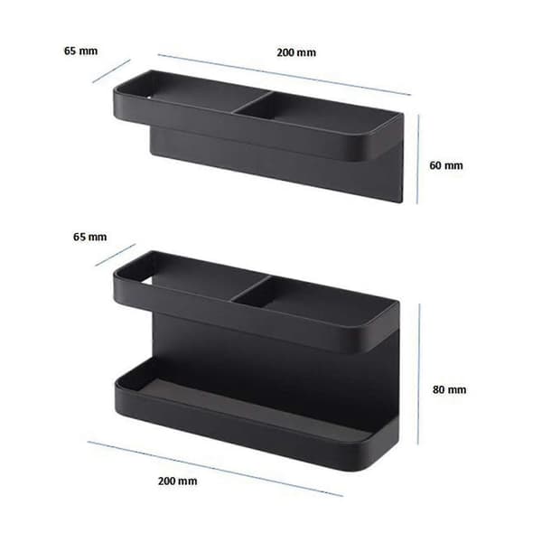 Magnetiskt paraplyställ, ingen stansning, höjdjusterbart, väggmonterat paraplyställ -ys Black