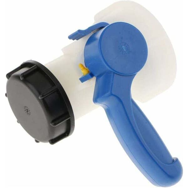 Ulisem 2X PP sommerfuglventil med 62 mm mutteradapter for 1000 liters IBC-tank