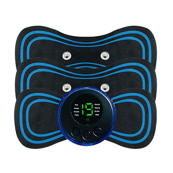 Ny Microcurrent Ems Mini Massageenhed, Ems Bioelektrisk Akupunkts Massagemåtte, Ems Lymfedrænage with 3 Patch