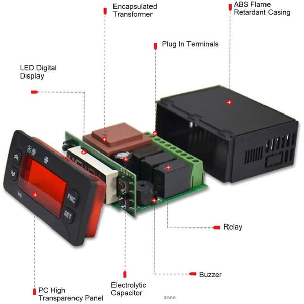 ETC-974 Temperaturregulator AC230V 50/60HZ Digital Display Sensor Termostat för Kylskåp som håller temperaturer fräschare