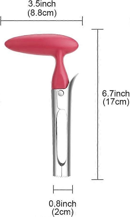 Eplekjernefjerner, Eplekjernefjerner med ABS-håndtak, Taggete rustfritt stålblad Red