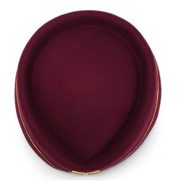 Stewardesse Hat Air Hostesses Hat Beret Hat Dame Party Hatte Kostume Cosplay Formel Uniform Kasketter Tilbehør Claret Claret