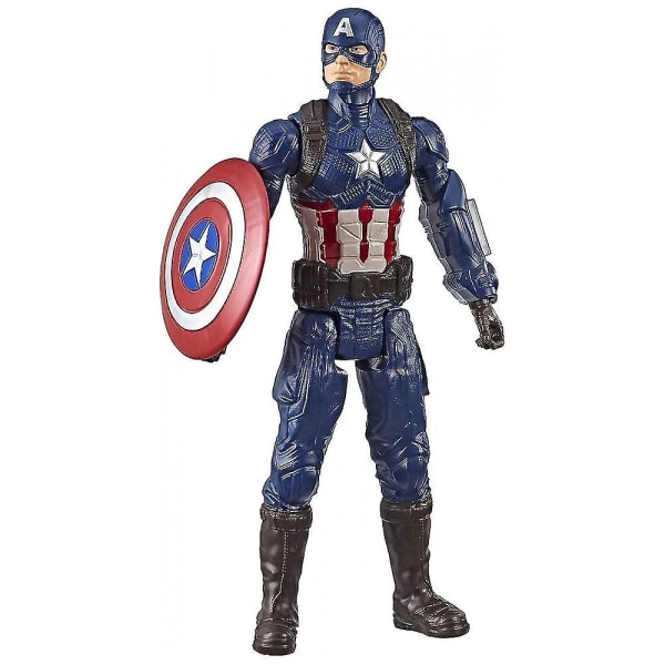 Avengers Endgame Titan Hero Series Captain America 12"-skala Super Hero Action Figurleksak med Titan Hero Power Fx Port