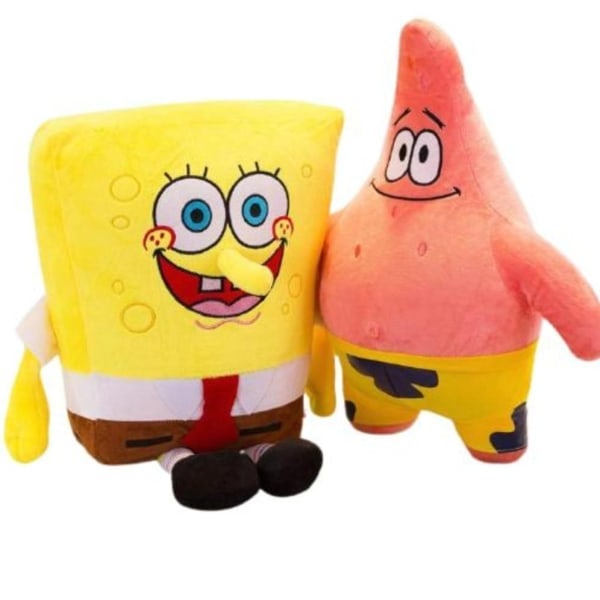 Svampbob fyrkant mjukt gosedjur 35 cm docka Mushroom bob square