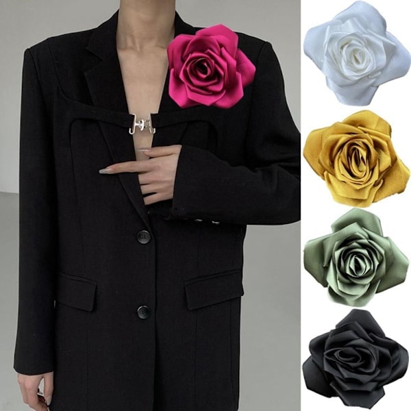 Stor Blomsterbroche Corsage Gold