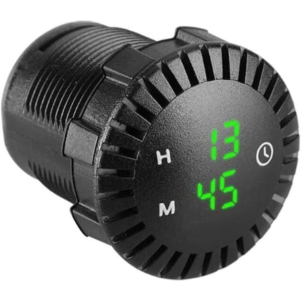 LED Bilur, Touchscreen Ur, Vandtæt Digitalt Bilur, 12V/24V Mini LED Digitalt Ur, Mini Motorcykelur