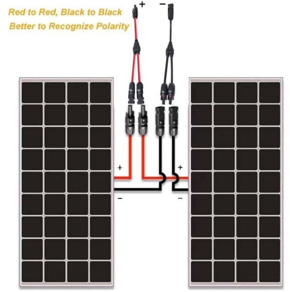 Solcelleforbindelse, MC4-forbindelse, PV-forbindelse, fotovoltaisk solcelleforbindelse, han/hun solcellekabelstik, vandtæt forsegling