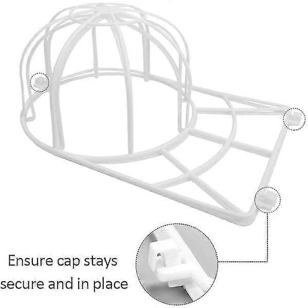 Hat Hylde Til Baseball Caps, 3 Stk. Vaskemaskine Hat Holder Til Opvaskemaskine White