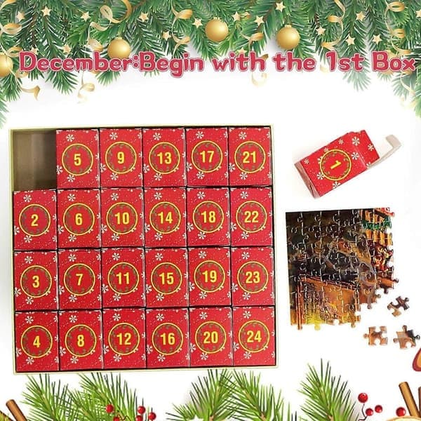 Julekalender Julepuslespil med 1000 brikker