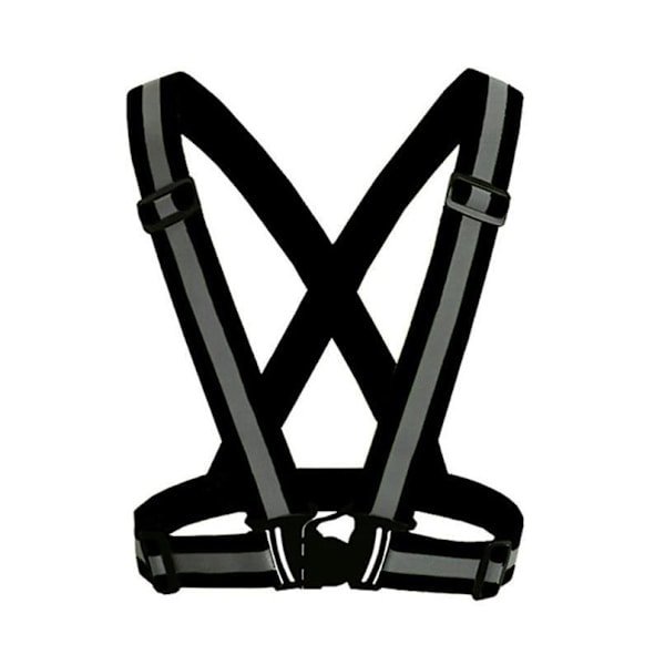 Sort Reflekterende Sele - Praktisk Reflekterende Vest til Maksimal Synlighed Black