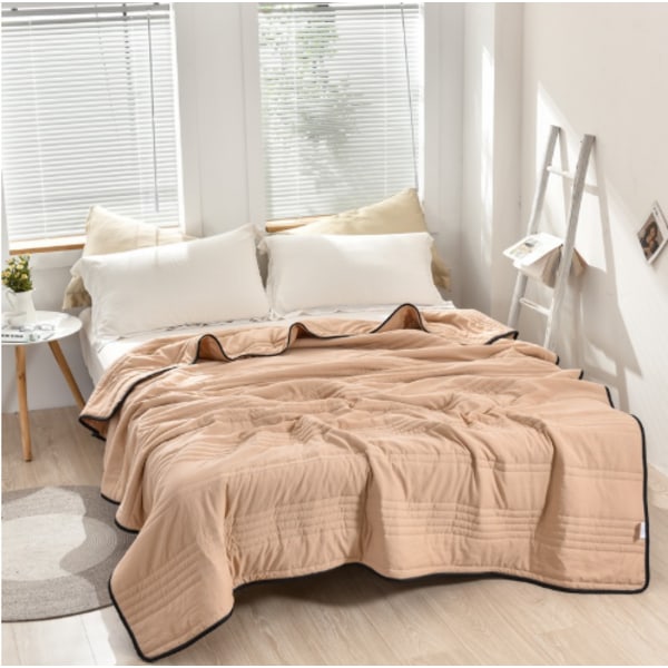 Ultra Cool -peitto kokoihin Full ja Twin - Ultrapehmeä ja pestävä peitto aikuisille ja lapsille Camel 150*100cm