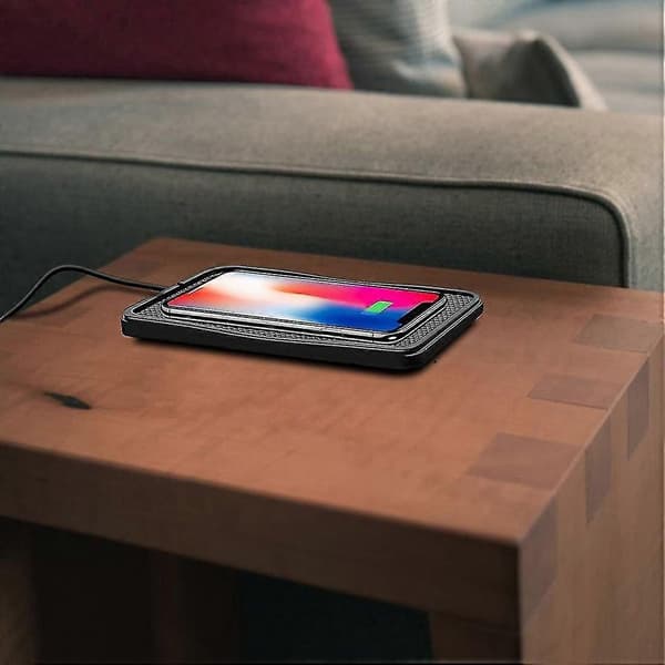 Trådløs billader ladepute trådløs lader 15W rask trådløs lader telefonladerpute for Android-telefon telefonlader USB
