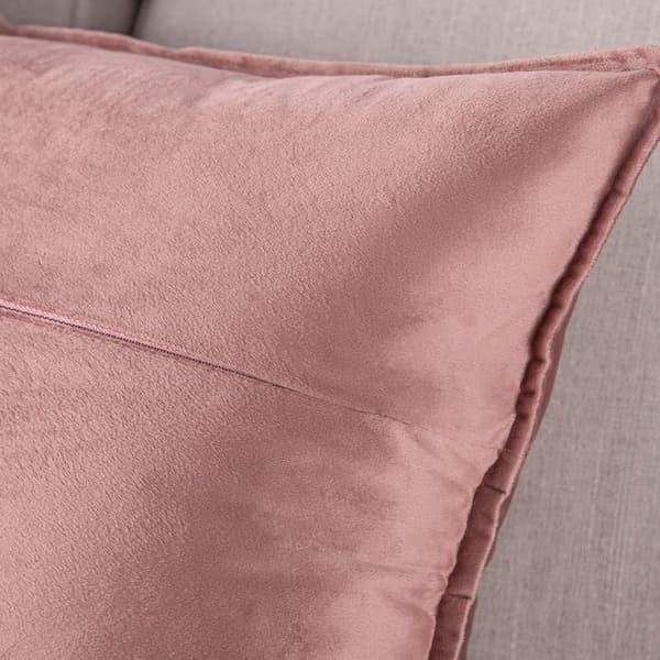 Sæt med 2 bløde fløjlsdekorative pudebetræk i luksusstil til sofa soveværelse pink 45x45 cm