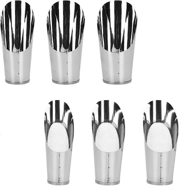 Bonsai jordspade i rustfritt stål med sil, ergonomisk grep for planting og omplanting M 17x6cm