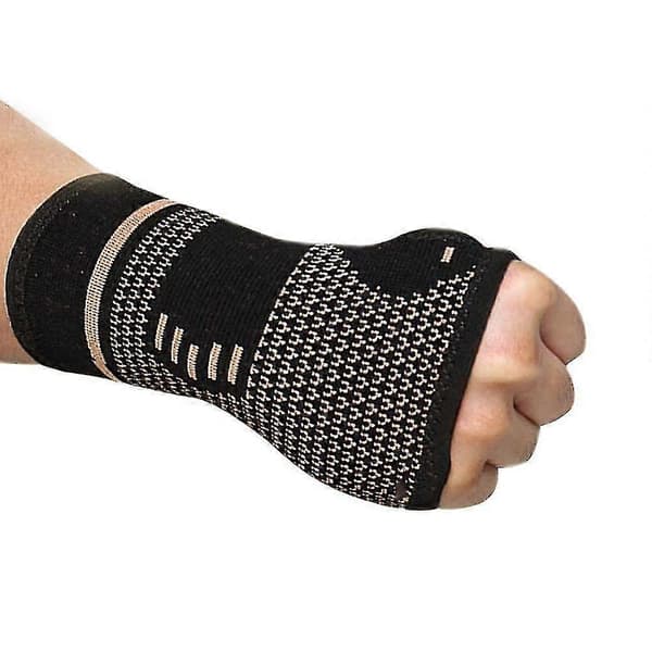 Sport Høj Elastisk Håndledsbandage Ærme Støtte Black M